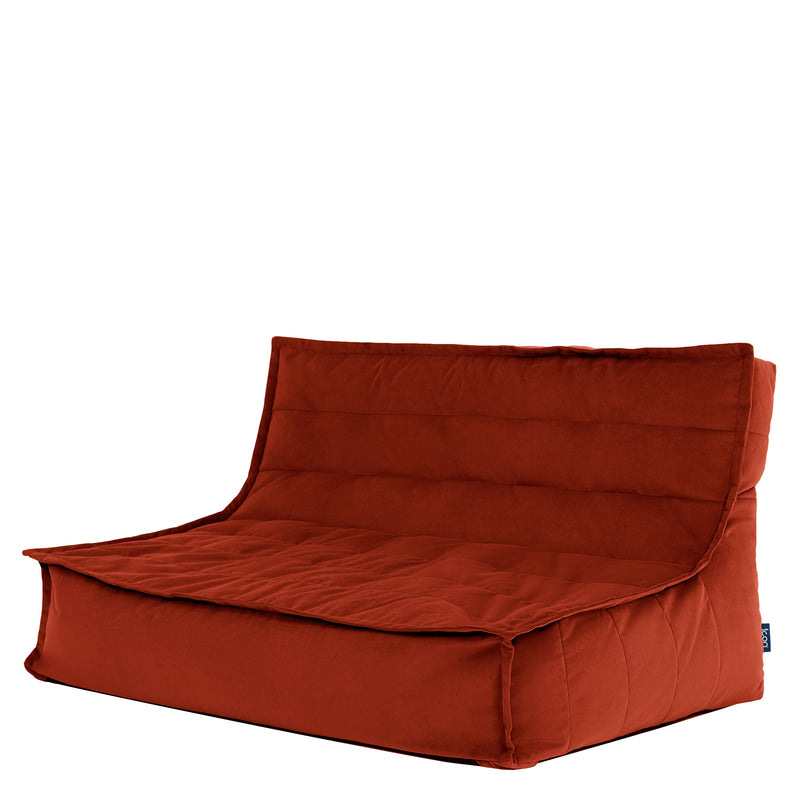 Pouf Poire en Velours Kota - Terracotta Épicé