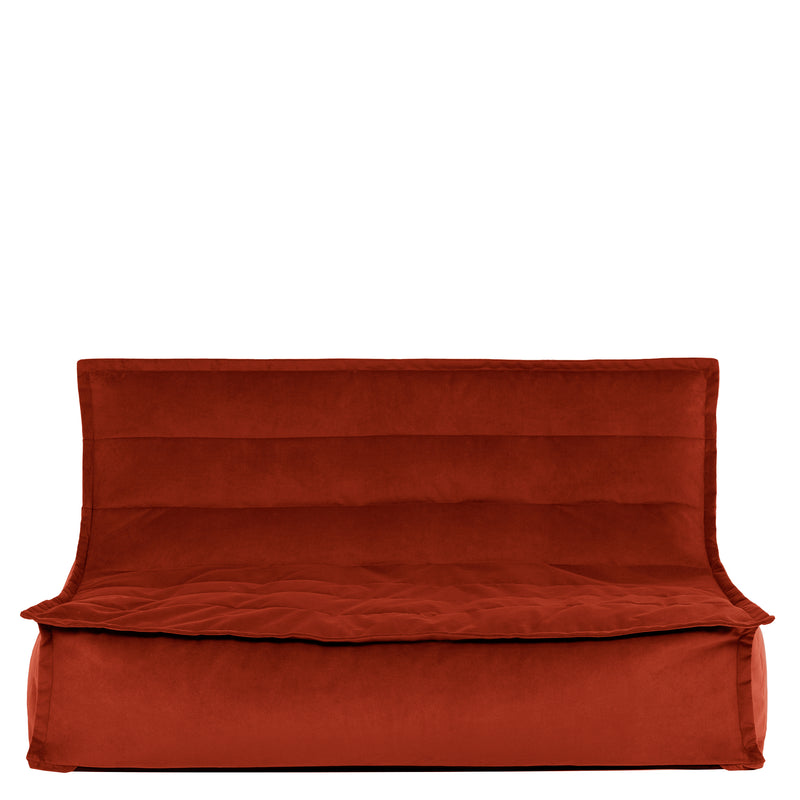 Pouf Poire en Velours Kota - Terracotta Épicé