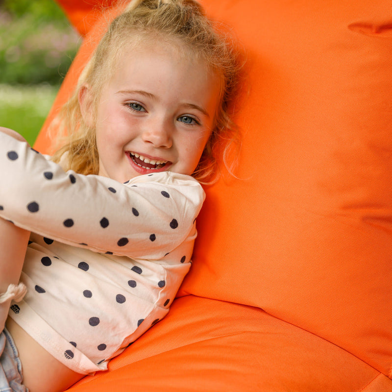 Coussin de sol géant pour enfants, intérieur et extérieur, orange