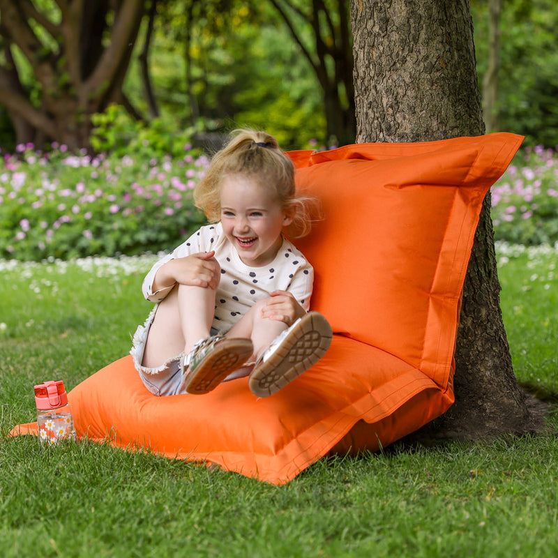 Coussin de sol géant pour enfants, intérieur et extérieur, orange