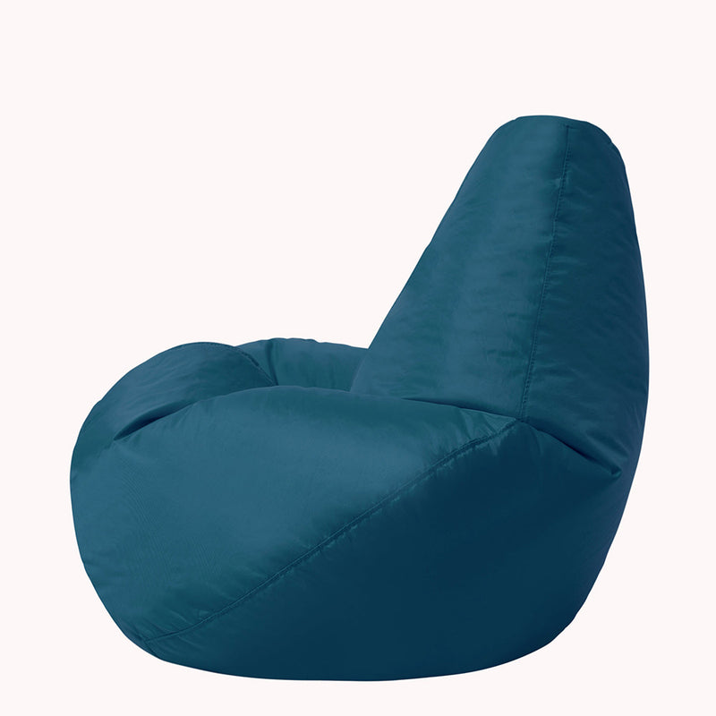 Pouf dossier haut Dalton intérieur-extérieur pour enfants - Bleu sarcelle