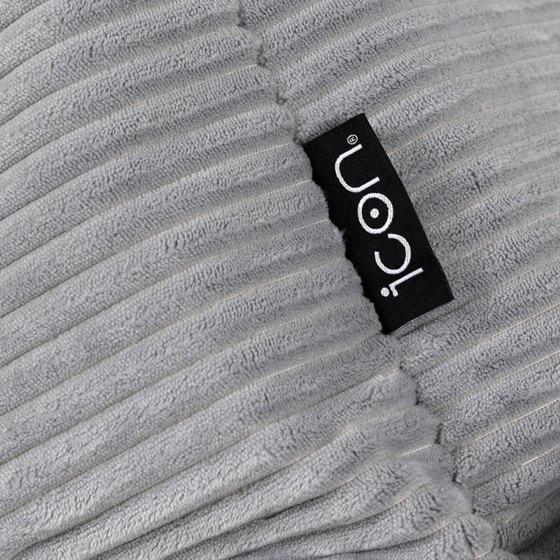 Pouf inclinable Kids Dalton en velours côtelé, gris