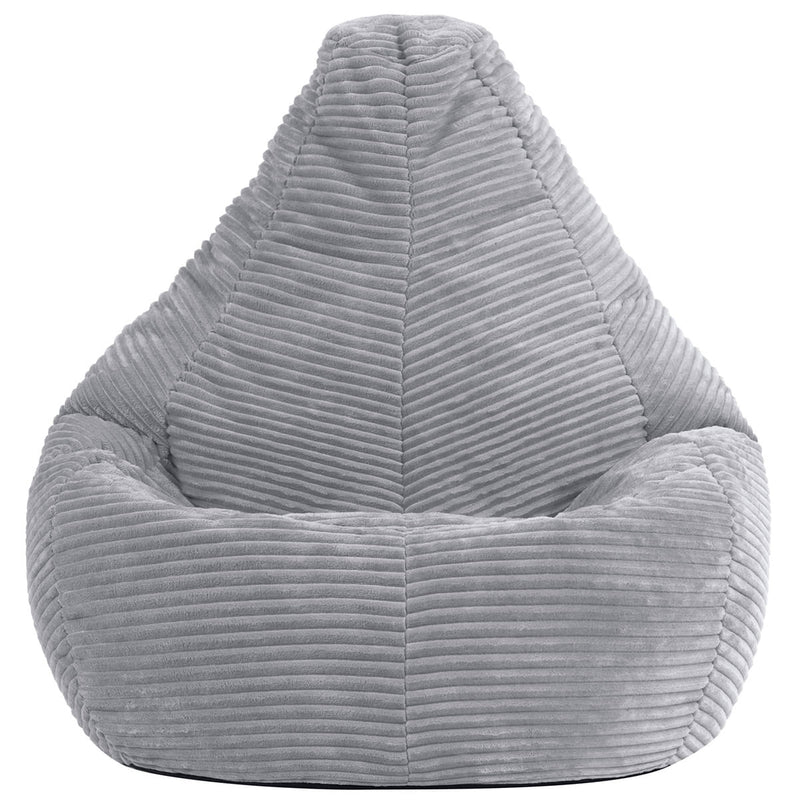 Pouf inclinable Kids Dalton en velours côtelé, gris