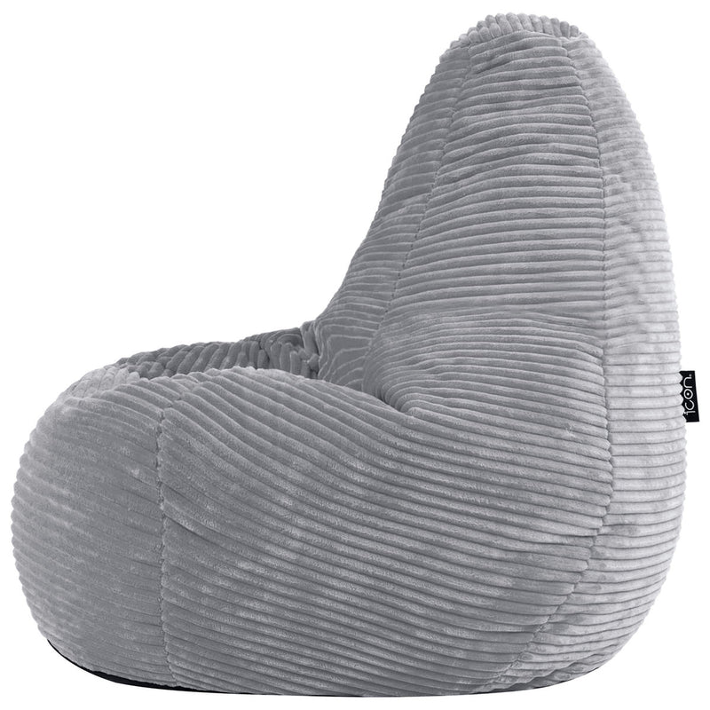 Pouf inclinable Kids Dalton en velours côtelé, gris
