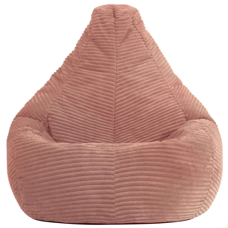 Pouf inclinable Kids Dalton en velours côtelé, rose