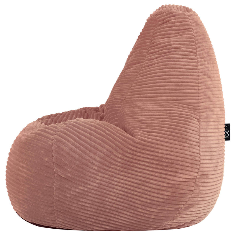 Pouf inclinable Kids Dalton en velours côtelé, rose