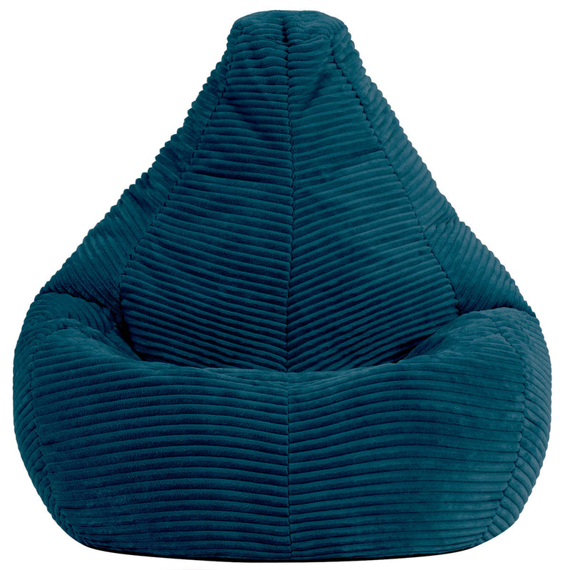 Pouf inclinable Kids Dalton en velours côtelé, sarcelle