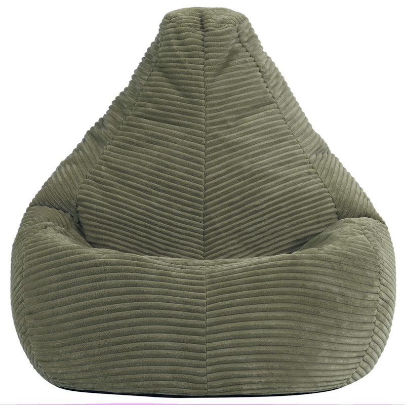 Pouf inclinable Kids Dalton en velours côtelé, vert sauge