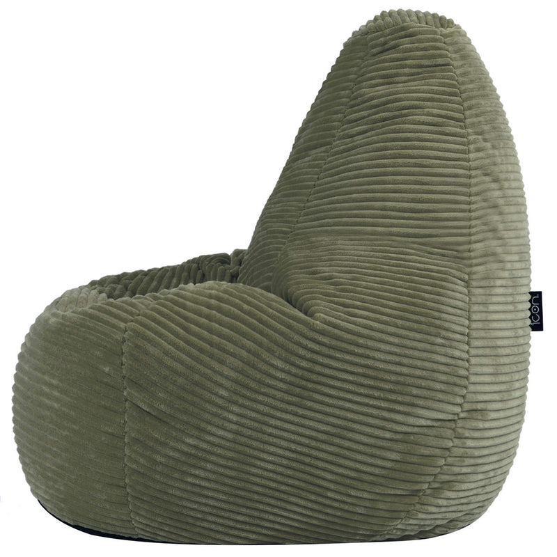 Pouf inclinable Kids Dalton en velours côtelé, vert sauge