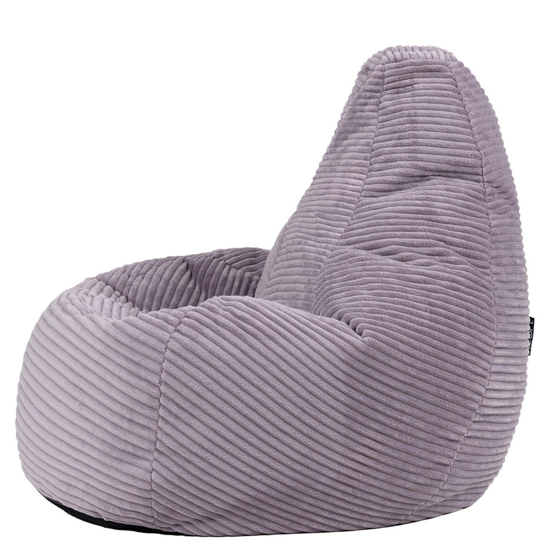 Pouf inclinable Kids Dalton en velours côtelé, mauve