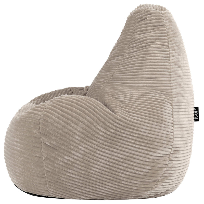 Pouf inclinable Kids Dalton en velours côtelé, naturel 
