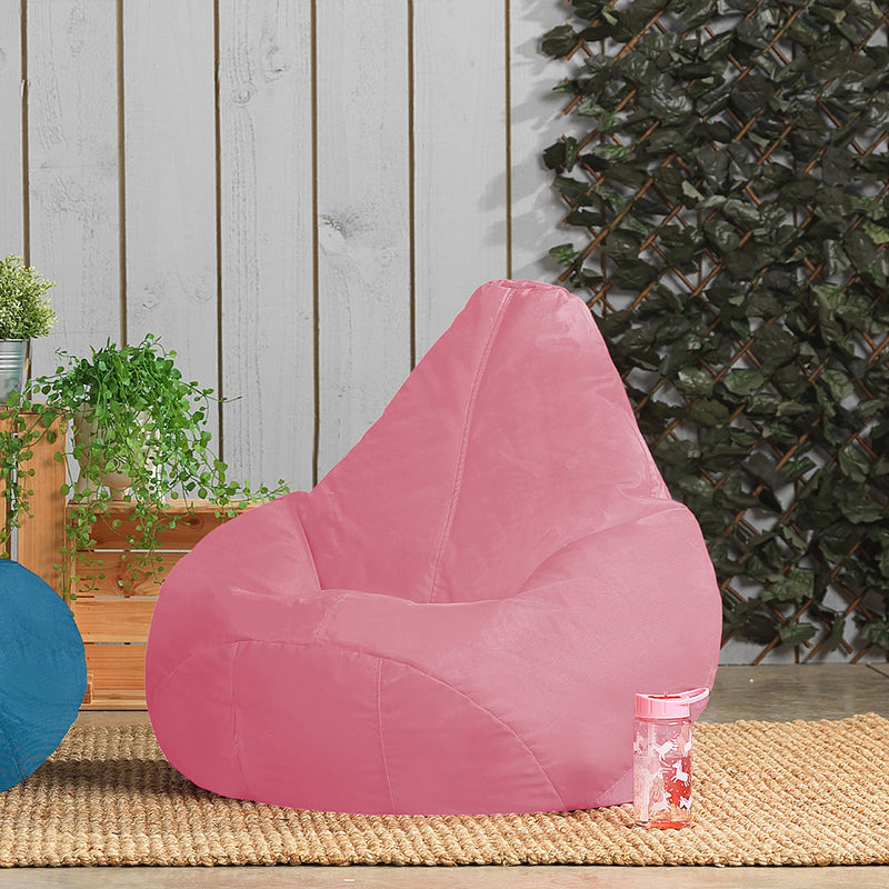 Pouf enfant Dalton dossier haut intérieur/extérieur - Rose clair