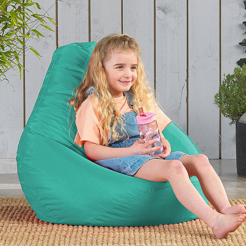 Pouf haut dossier Dalton pour enfants, intérieur-extérieur - Menthe poivrée