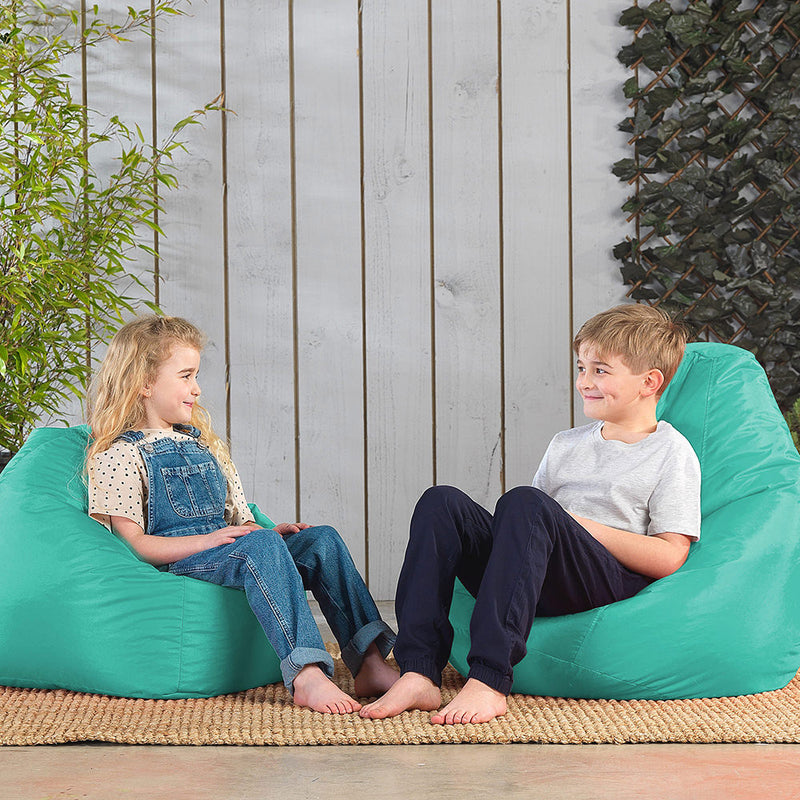Pouf haut dossier Dalton pour enfants, intérieur-extérieur - Menthe poivrée