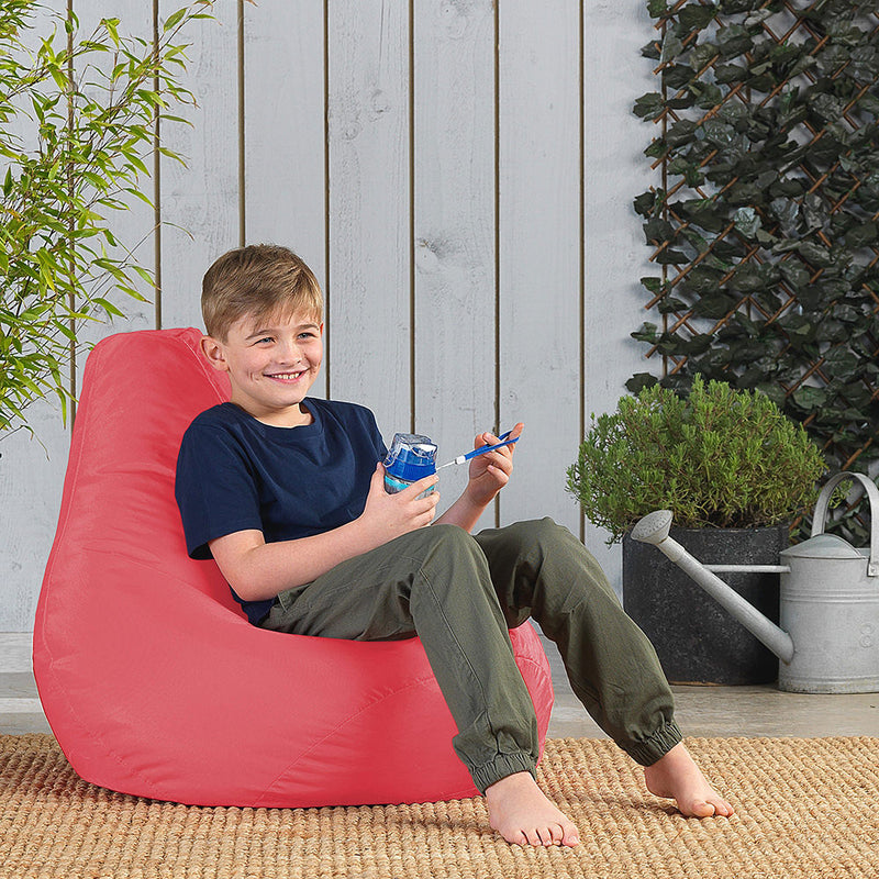 Pouf enfant haut dossier intérieur/extérieur Dalton – Corail