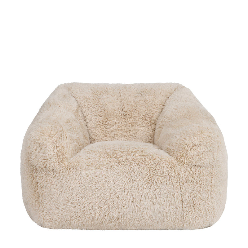 Fauteuil en fausse fourrure Aspen, naturel