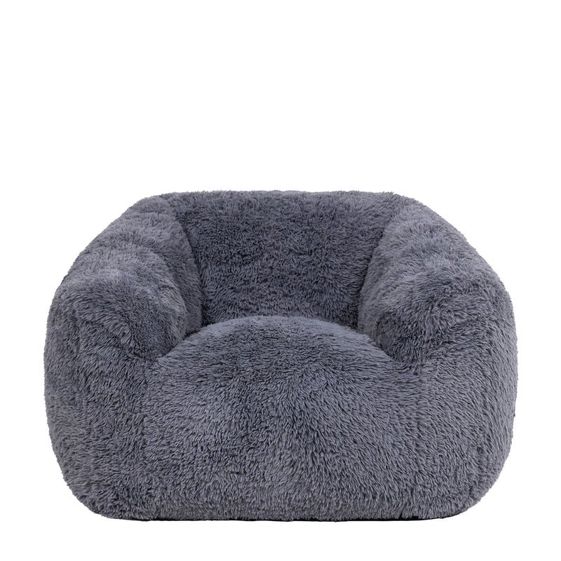 Fauteuil en fausse fourrure Aspen, anthracite