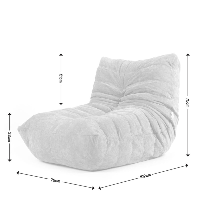 Siège d'appoint en tissu chenille garni de mousse Enzo, beige