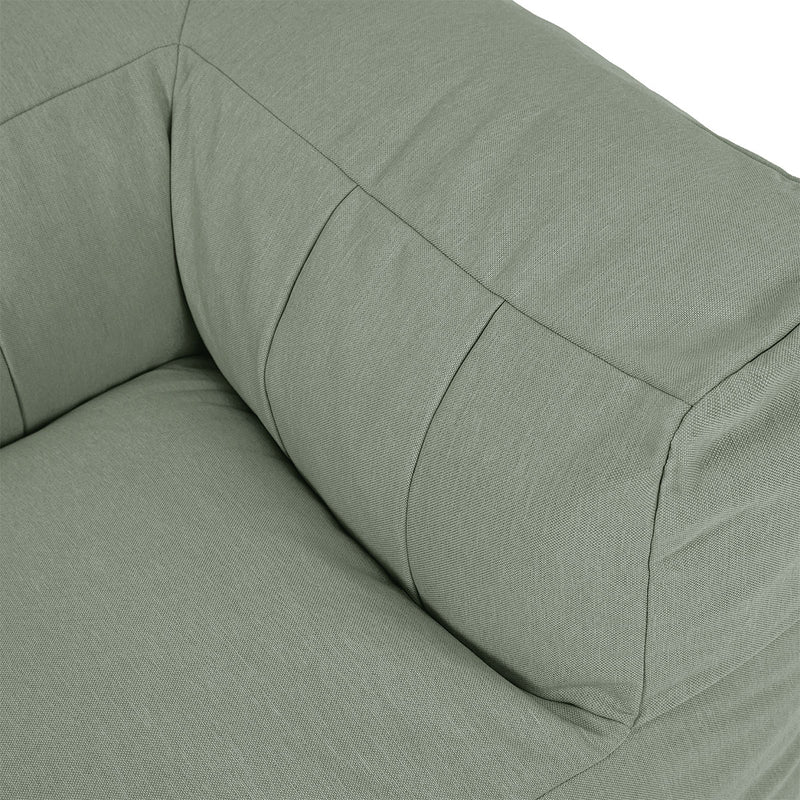 Fauteuil d'angle modulaire Zen, oléfine, vert sauge 