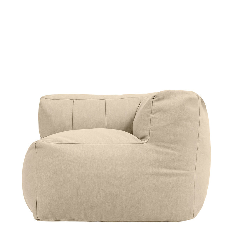 Fauteuil d'angle modulaire Zen, oléfine, pierre