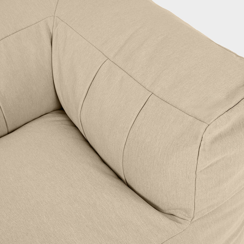 Fauteuil d'angle modulaire Zen, oléfine, pierre