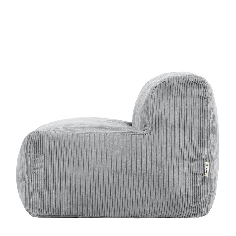 Fauteuil modulaire Zen, velours côtelé jumbo, gris
