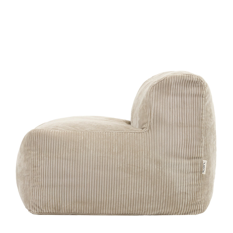 Fauteuil modulaire Zen, velours côtelé jumbo, pierre