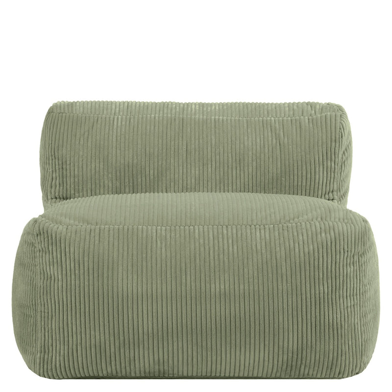Fauteuil modulaire Zen, velours côtelé jumbo, vert sauge 