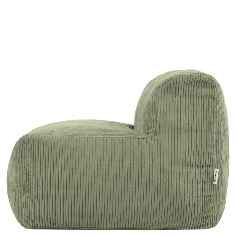 Fauteuil modulaire Zen, velours côtelé jumbo, vert sauge 