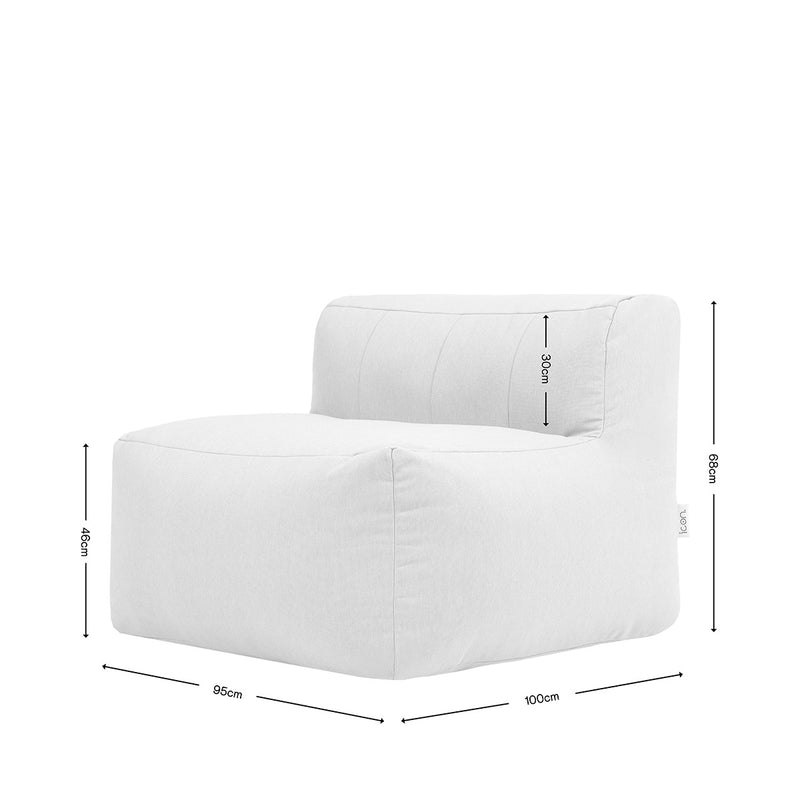 Fauteuil modulaire Zen, oléfine, pierre