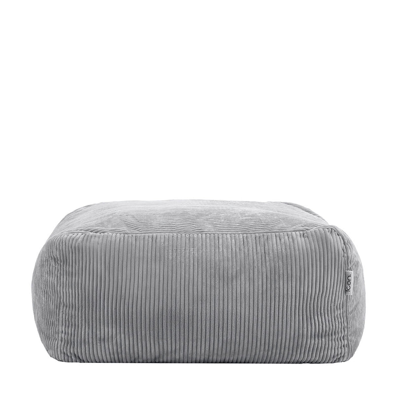 Repose-pieds modulaire Zen, velours côtelé Jumbo, gris
