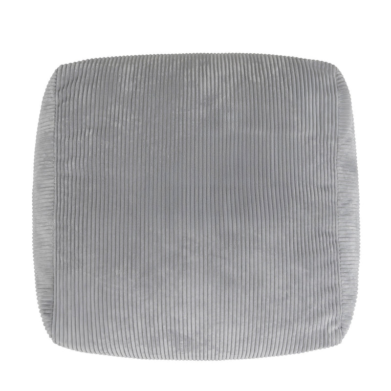 Repose-pieds modulaire Zen, velours côtelé Jumbo, gris