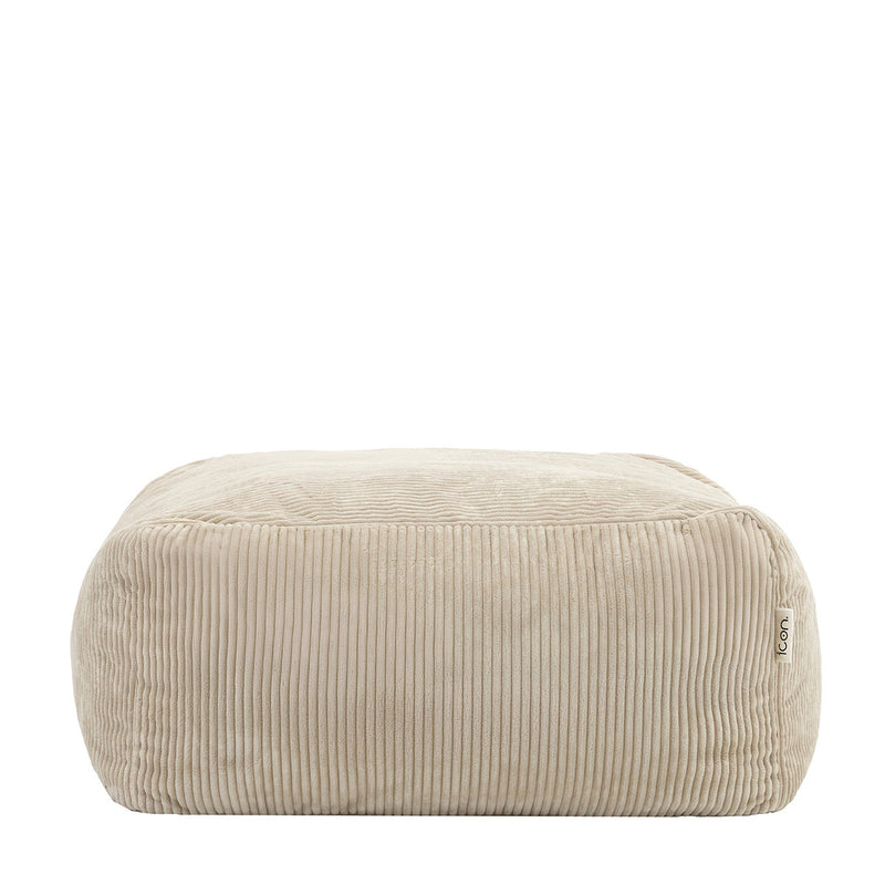 Repose-pieds modulaire Zen, velours côtelé Jumbo, pierre
