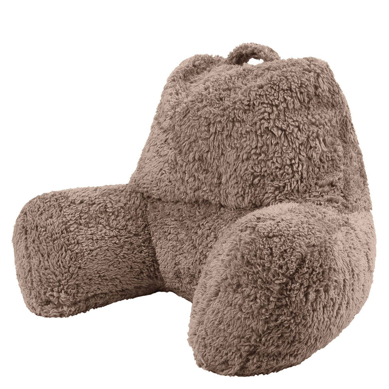 Oreiller de soutien en polaire Teddy, brun moka