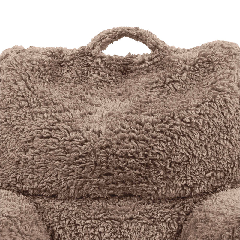 Oreiller de soutien en polaire Teddy, brun moka