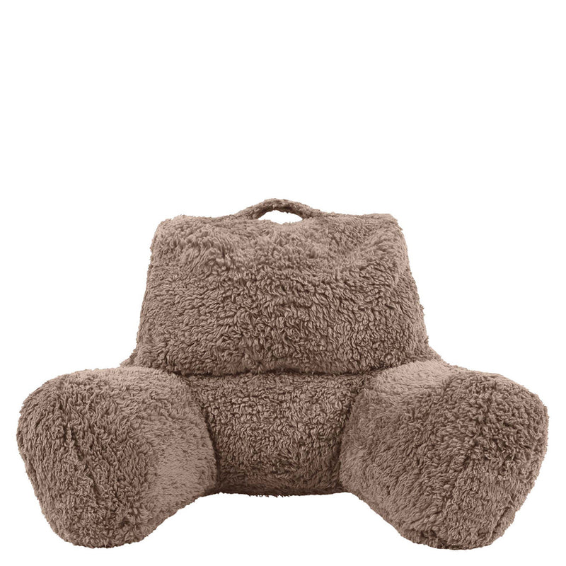 Oreiller de soutien en polaire Teddy, brun moka