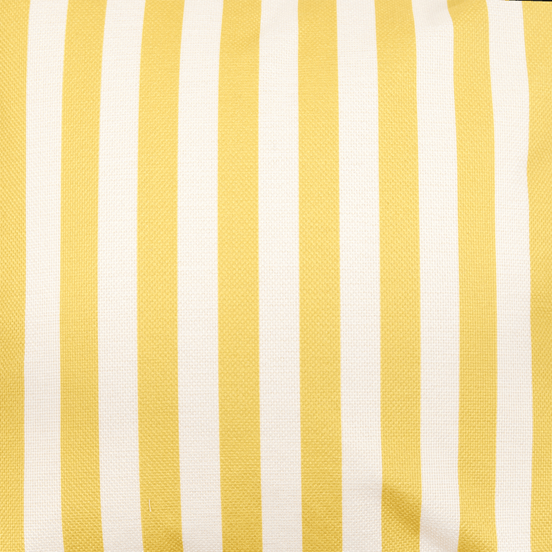 Coussin d'intérieur et d'extérieur à rayures, jaune