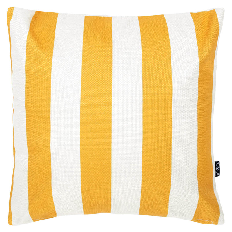 Coussin rayé intérieur/extérieur - Jaune