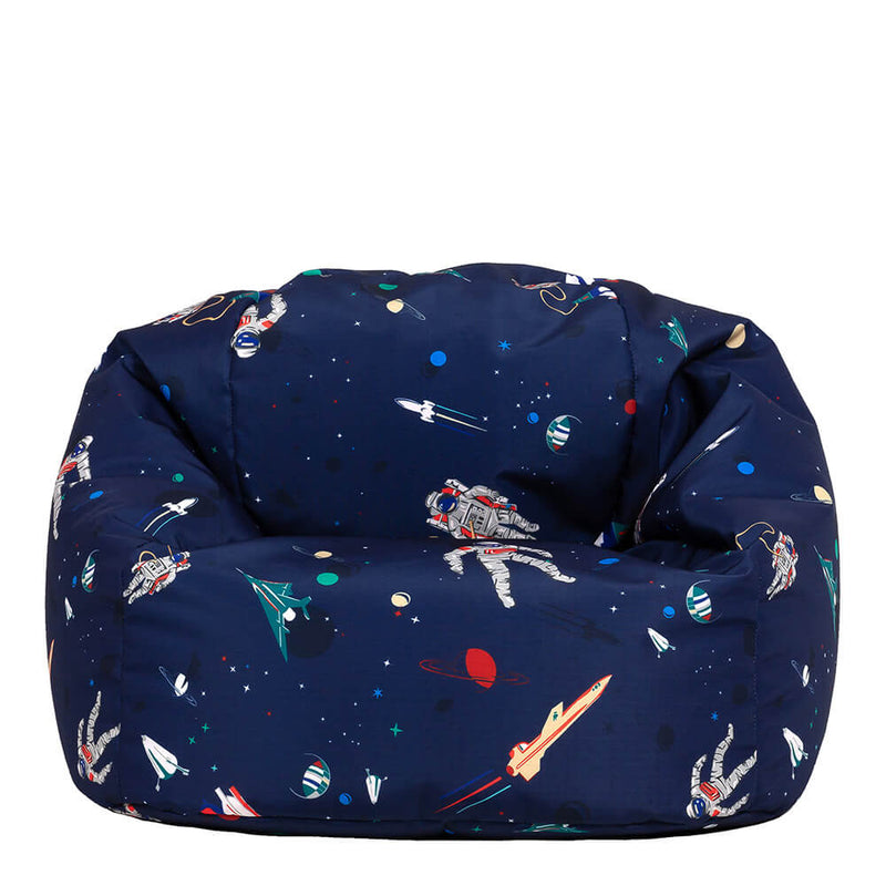 Canapé pouf classique pour enfants avec imprimé spatial, multicolore