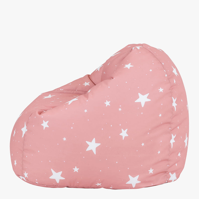 Pouf poire pour enfants Starry Skies, rose