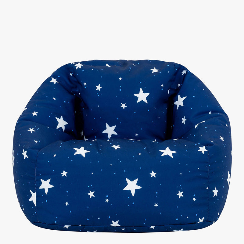 Pouf poire pour enfants Starry Skies, bleu marine