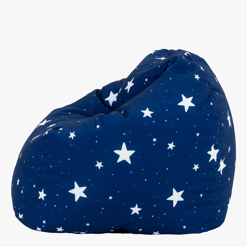Pouf poire pour enfants Starry Skies, bleu marine