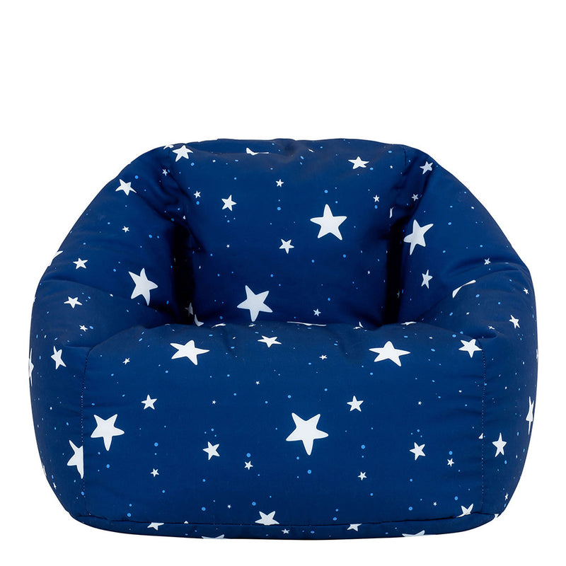 Pouf poire pour enfants Starry Skies, bleu marine