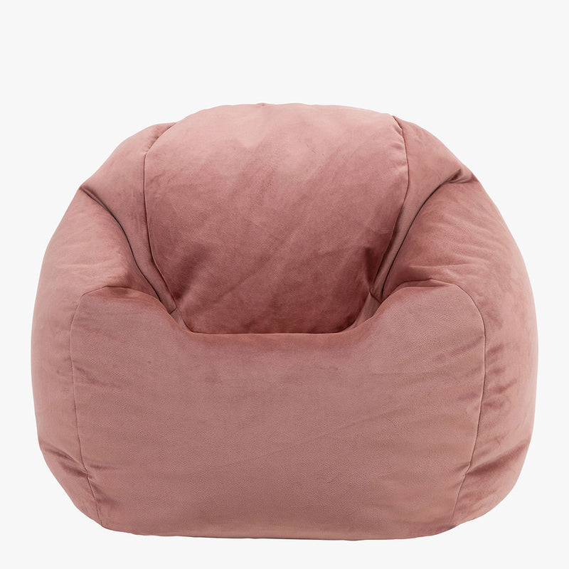 Pouf en velours pour enfant Kingston, rose