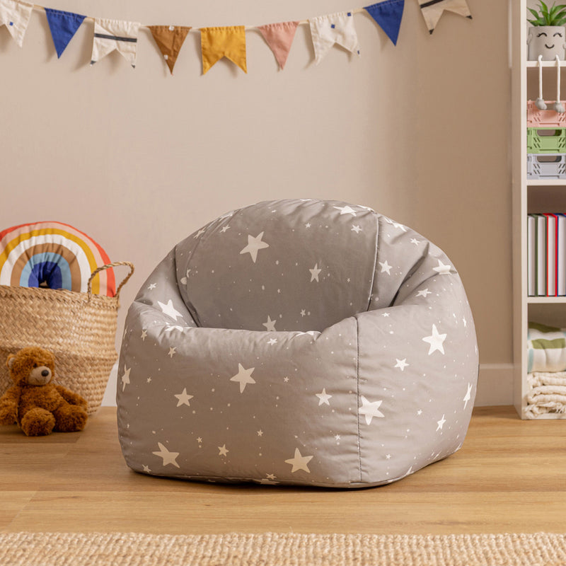 Pouf poire pour enfants Starry Skies, gris