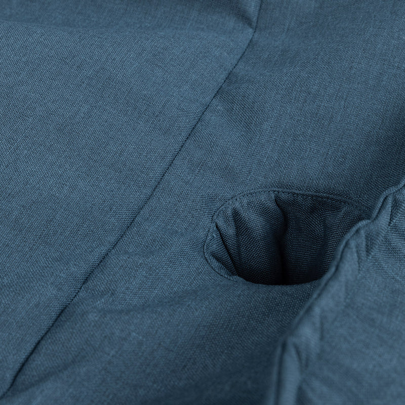 Pouf fauteuil Alto en Oléfine, bleu denim 