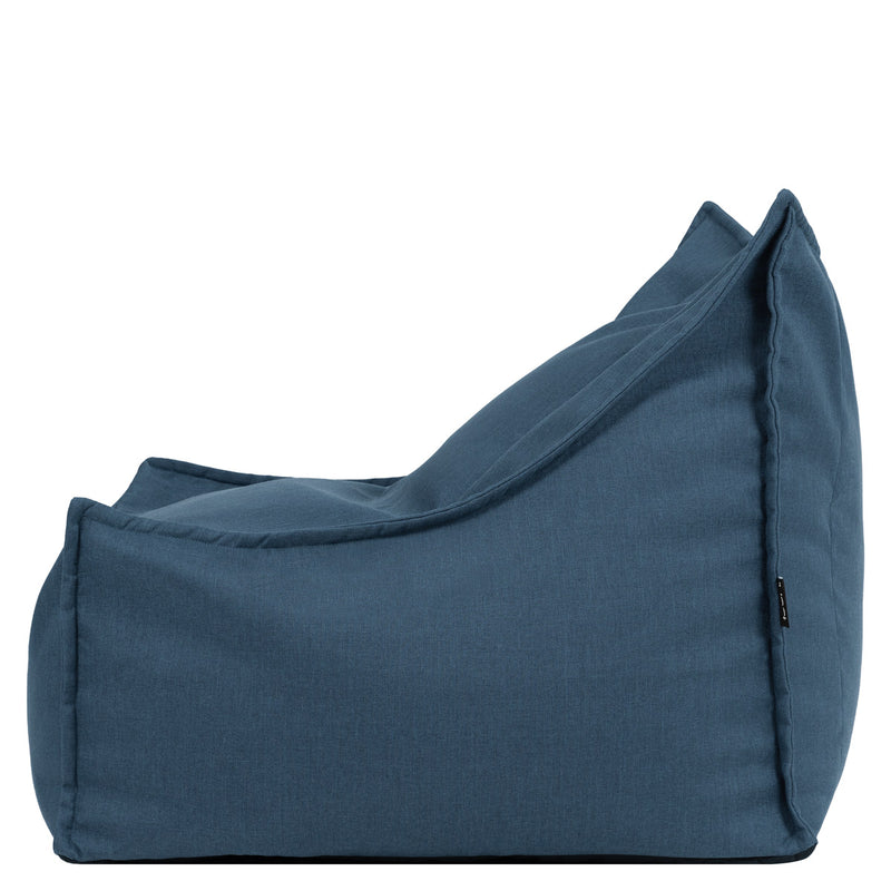 Pouf fauteuil Alto en Oléfine, bleu denim 