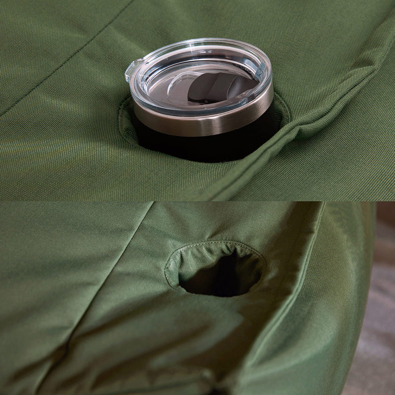 Pouf fauteuil Alto en Oléfine, vert kaki