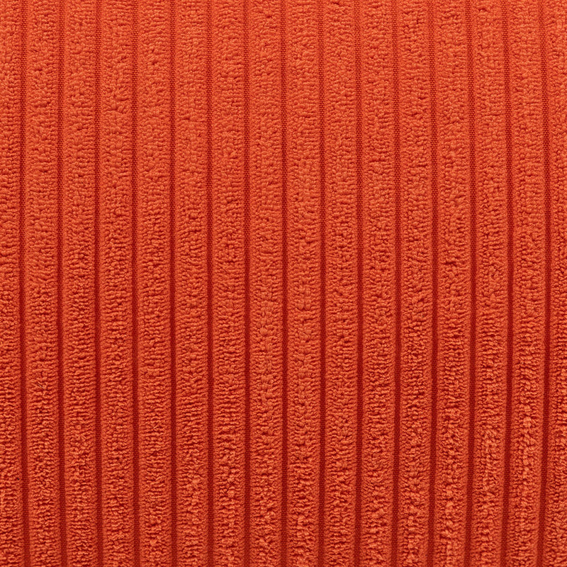 Fauteuil poire Natalia en velours côtelé, orange