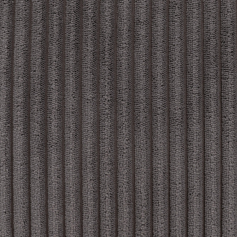 Fauteuil poire Natalia en velours côtelé, gris anthracite